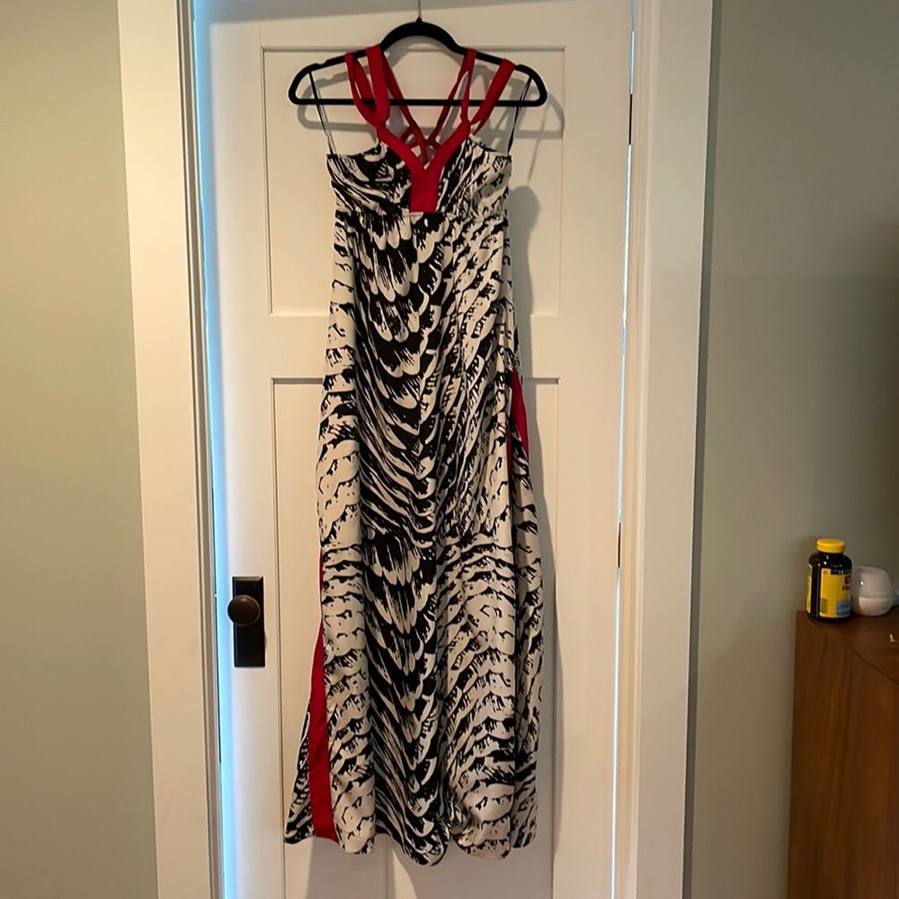 Black and White Print Maxi Dress